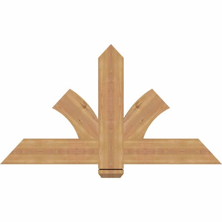 Ekena Millwork Redmond Smooth Timber Gable Bracket, Western Red Cedar, 48"W x 26"H x 1 1/2"D x 5 1/2"F, 13/12 Pitch GBW048X26X0206RED00SWR